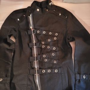 A straight jacket goth,punk,emo jacket from hot topic.
